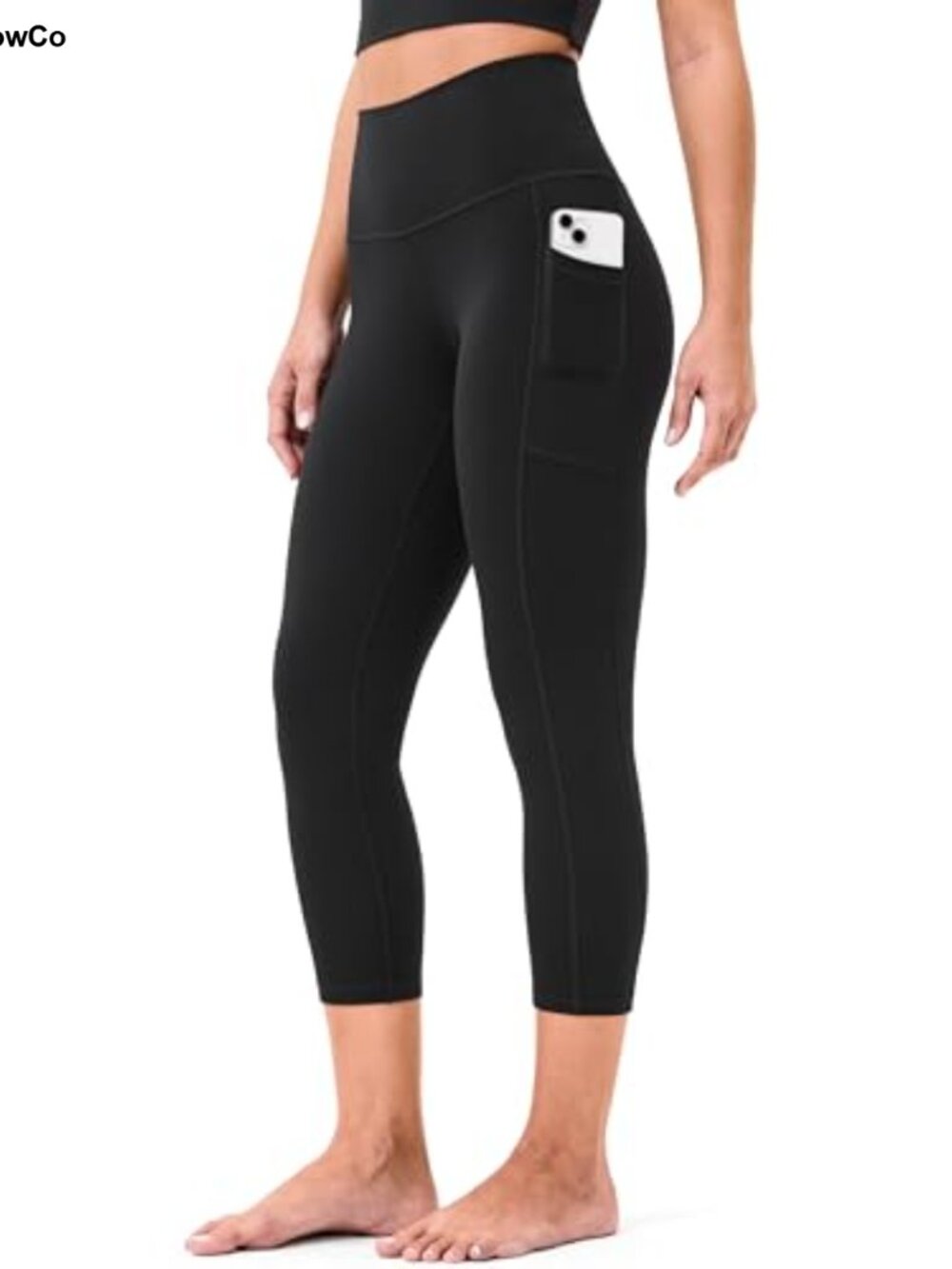 Essential Capri Leggings with Pockets 21" Inseam High Rise Yoga Pants